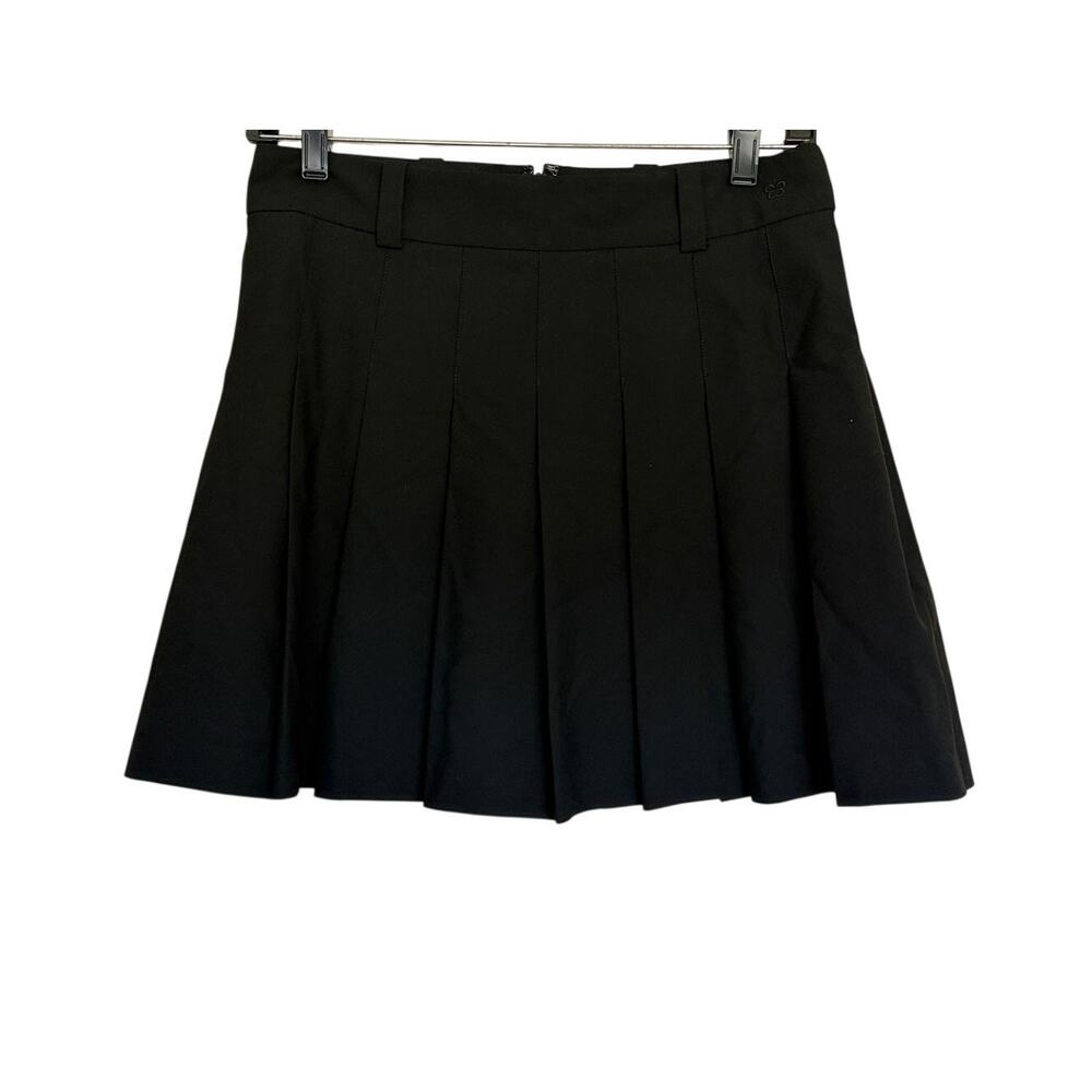 Aritizia Sunday Best Olive Pleated High Waist Micro Skirt - Black - Size 6